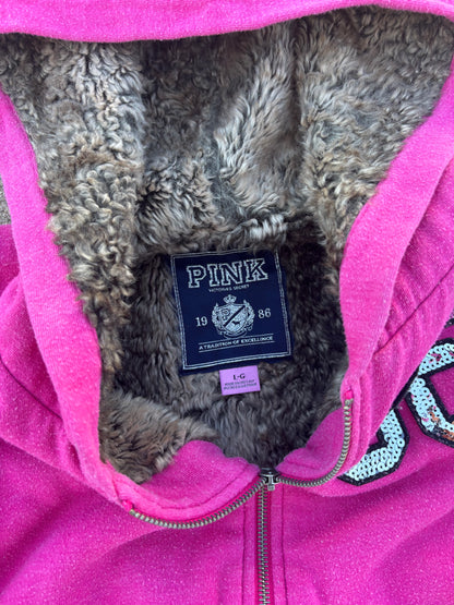 Y2K Pink Fur Jacket