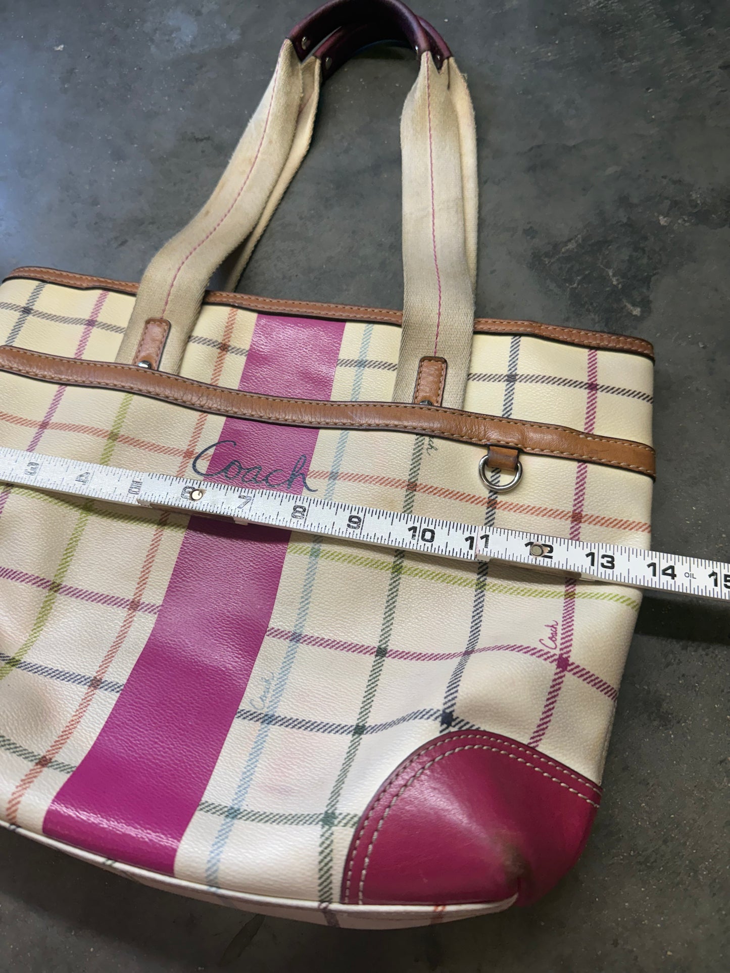 Plaid Tote Coach