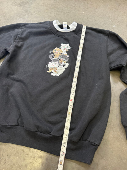 Vintage Cat Crewneck 🐈‍⬛