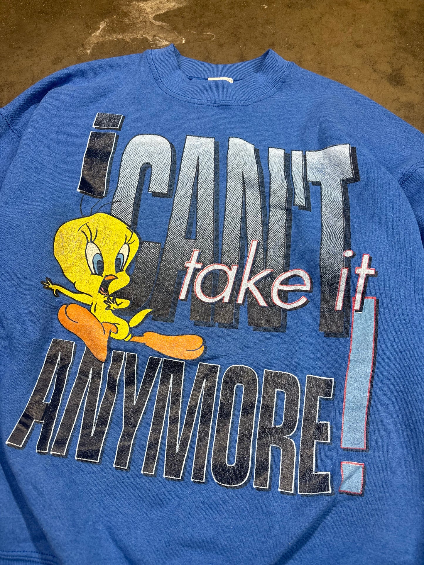 90’s Looney Tunes Tweety Blue Crewneck