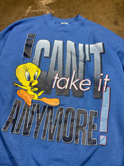 90’s Looney Tunes Tweety Blue Crewneck