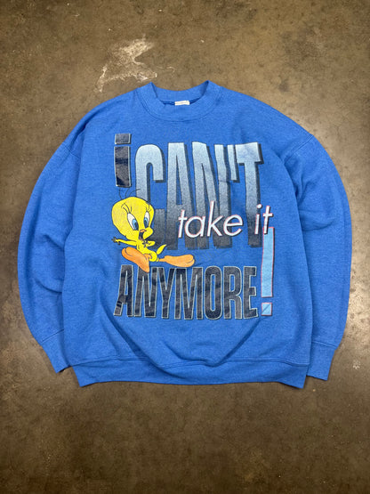 90’s Looney Tunes Tweety Blue Crewneck